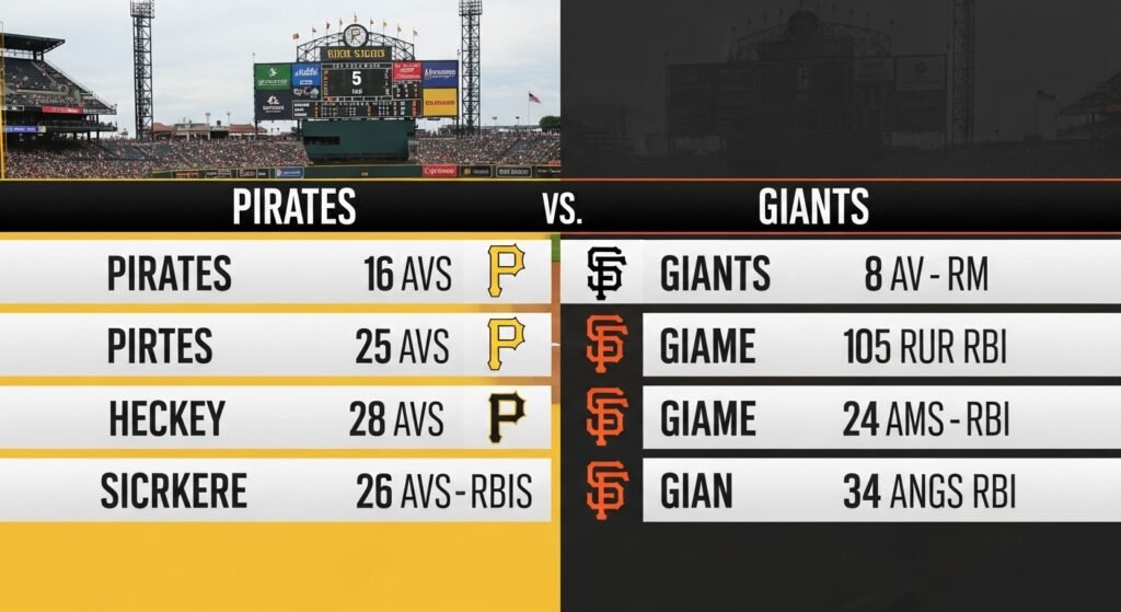 pittsburgh pirates vs san francisco giants match player stats
