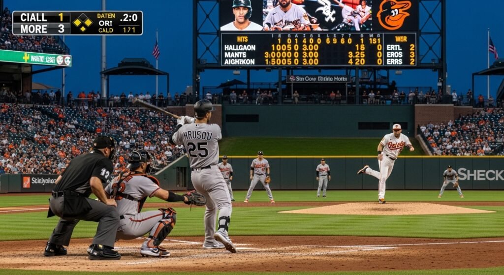 white sox vs baltimore orioles match player stats