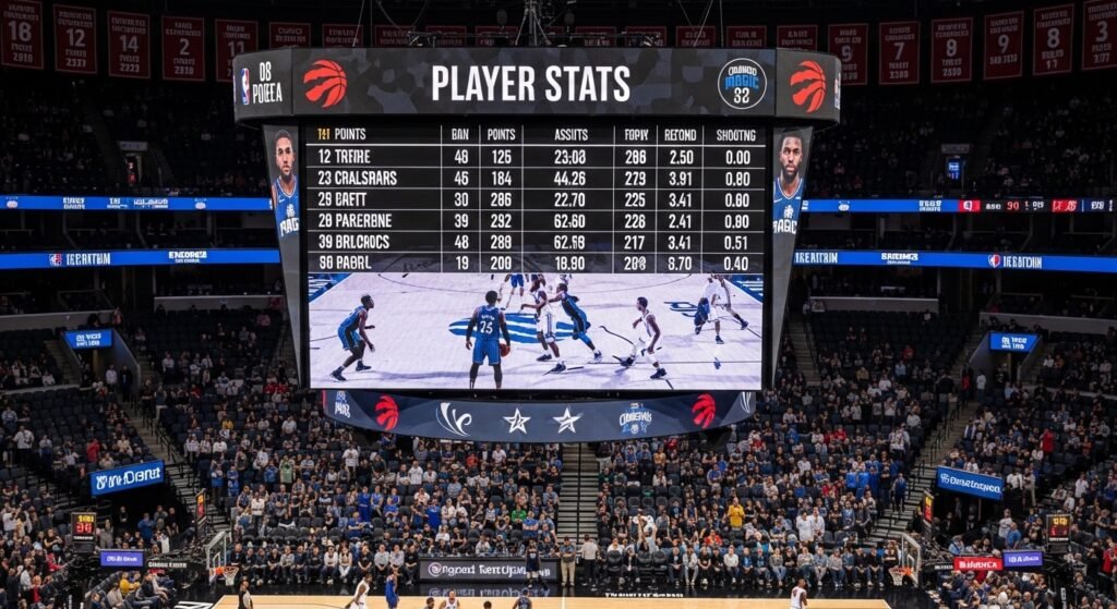 toronto raptors vs orlando magic match player stats