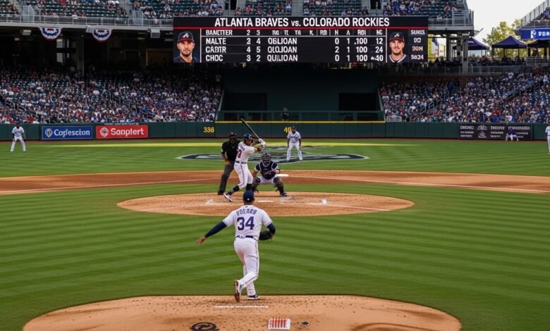 atlanta braves vs colorado rockies match player stats