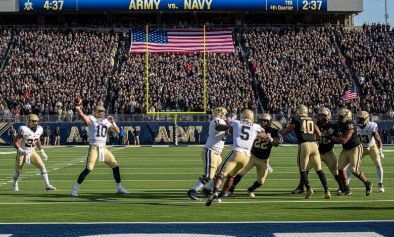 navy midshipmen football vs army football