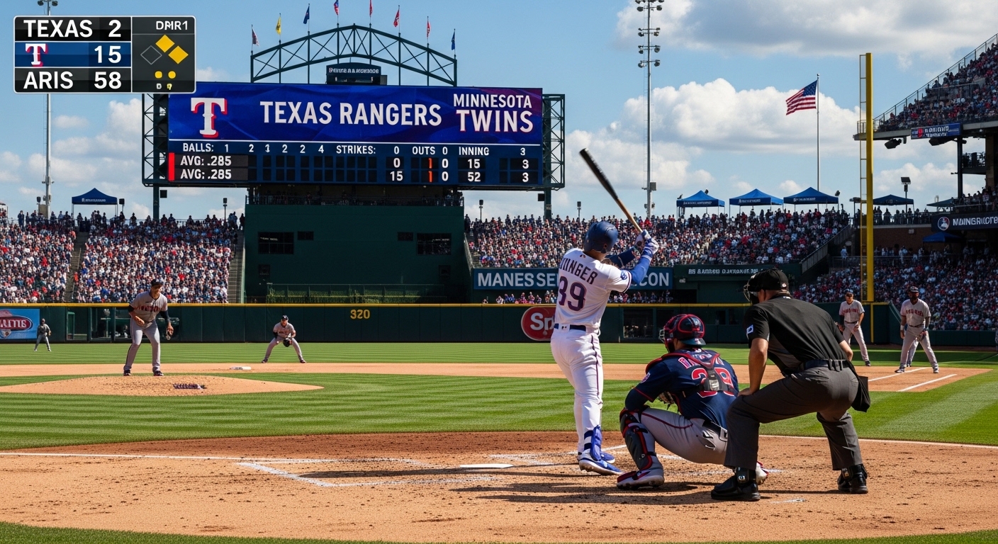 texas rangers vs minnesota twins match player stats