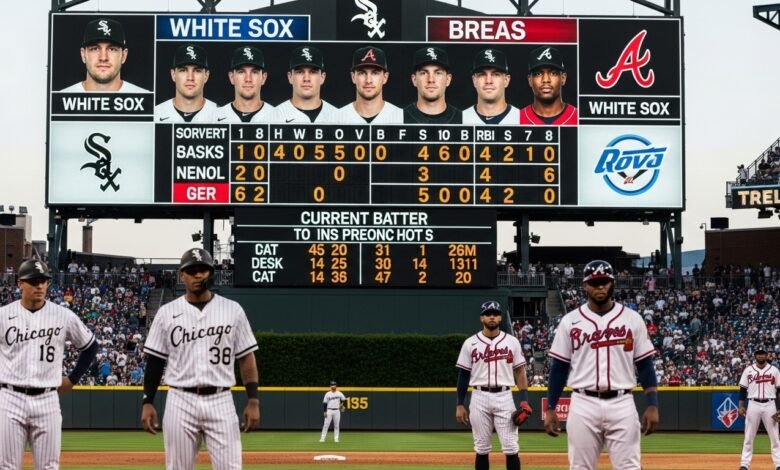 white sox vs atlanta braves match player stats