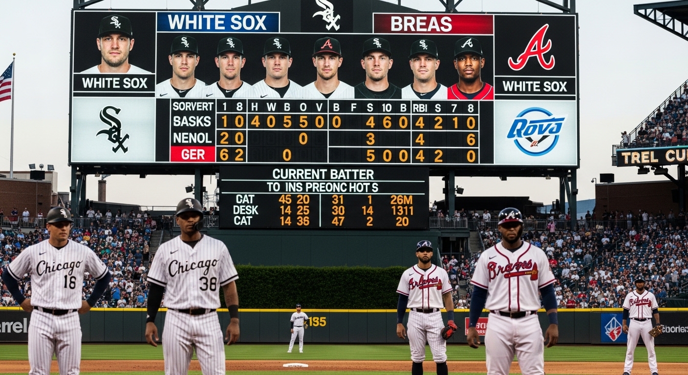 white sox vs atlanta braves match player stats