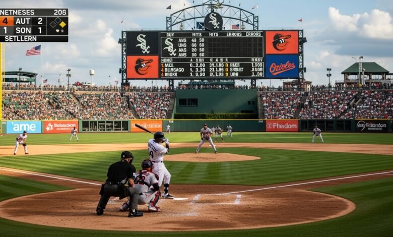 white sox vs baltimore orioles match player stats