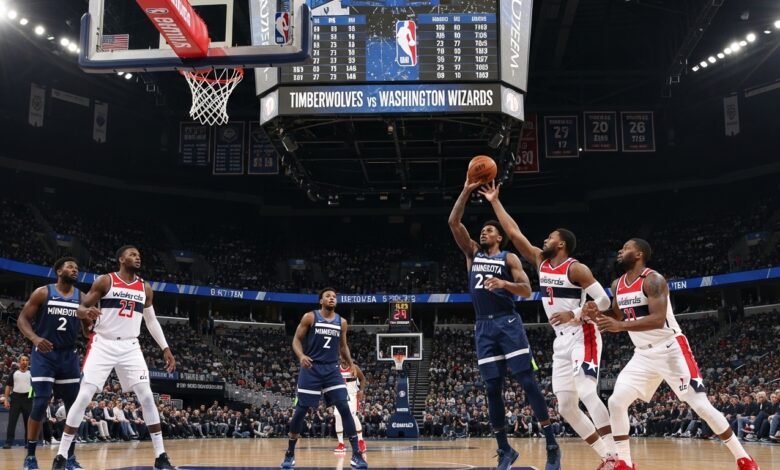 timberwolves vs washington wizards match player stats