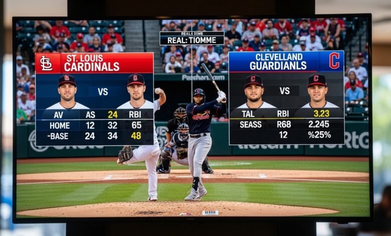 st. louis cardinals vs cleveland guardians match player stats