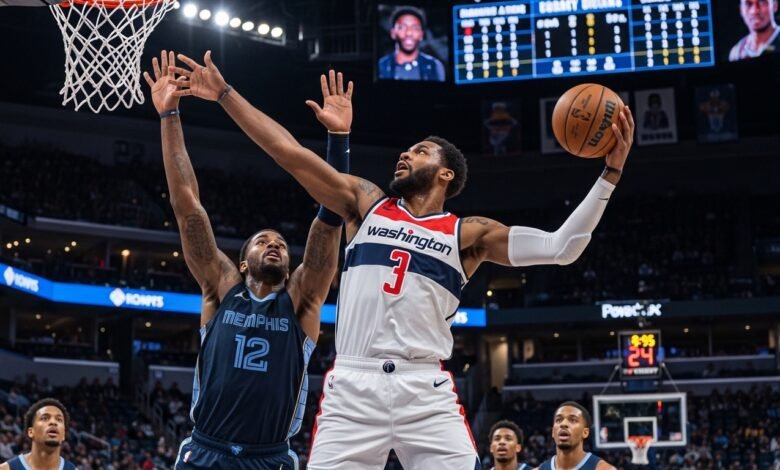 washington wizards vs memphis grizzlies match player stats