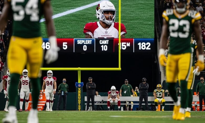 arizona cardinals vs green bay packers match player stats