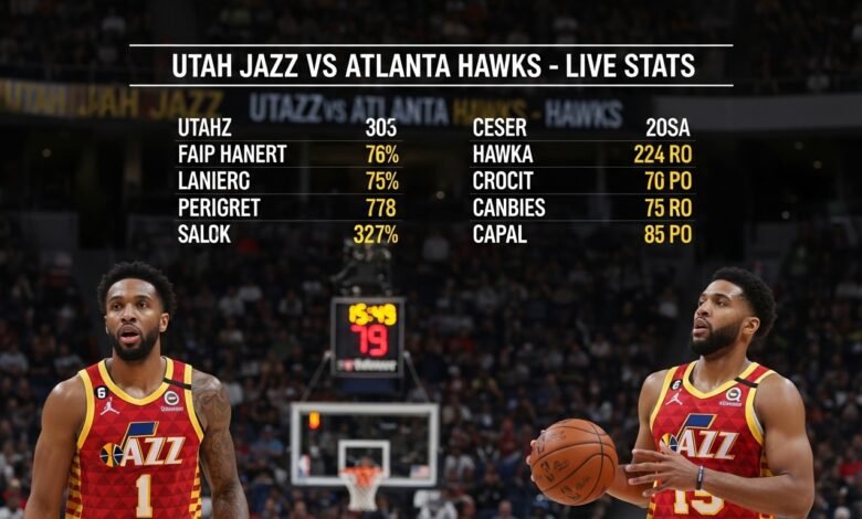 utah jazz vs atlanta hawks match player stats