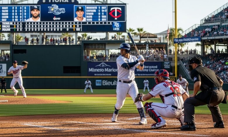 tampa bay rays vs minnesota twins match player stats