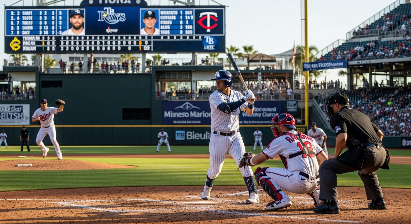 tampa bay rays vs minnesota twins match player stats