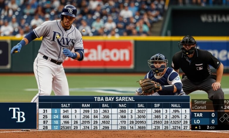 tampa bay rays vs seattle mariners match player stats