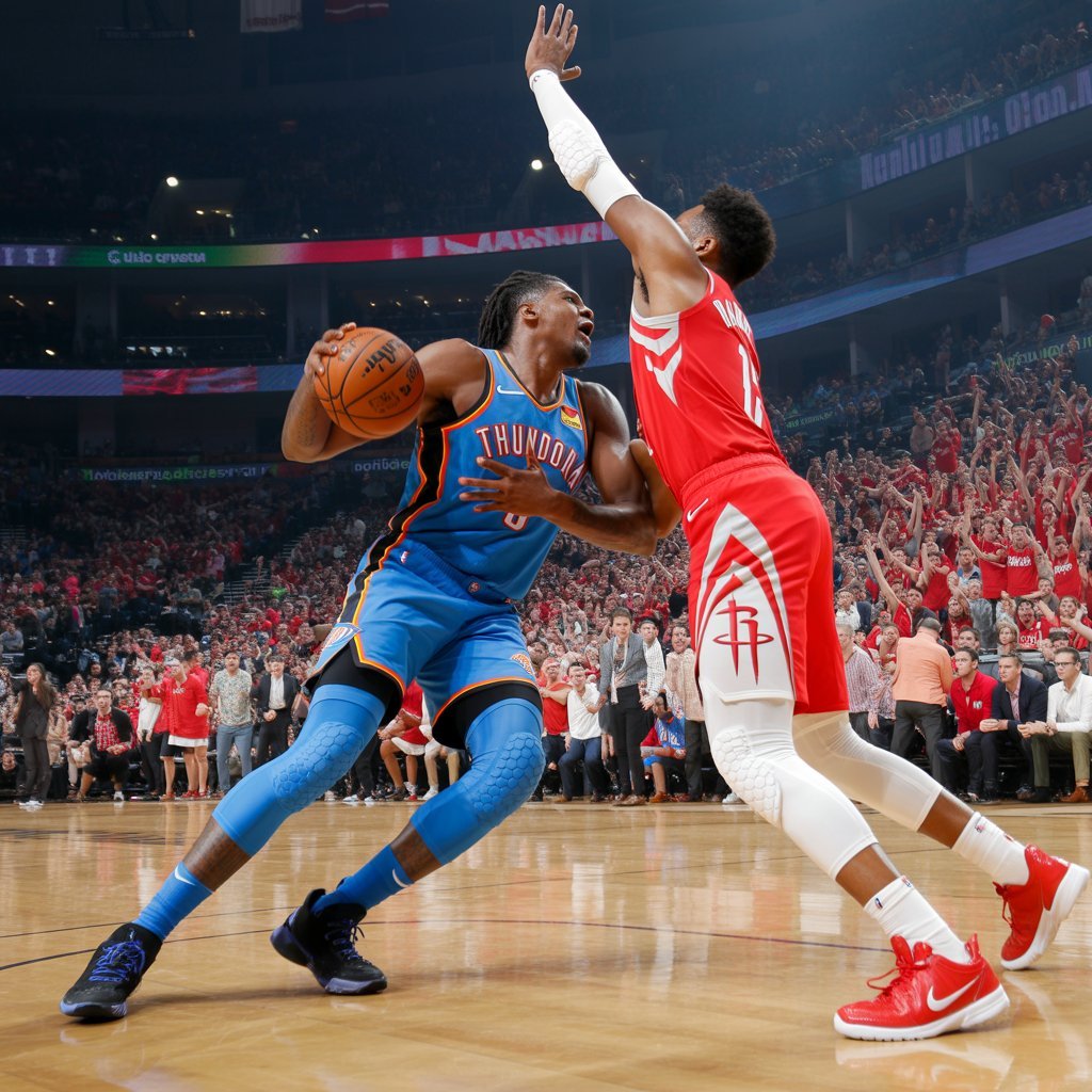 oklahoma city thunder vs houston rockets match player stats