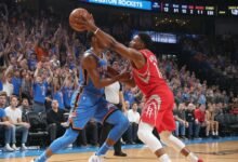oklahoma city thunder vs houston rockets match player stats