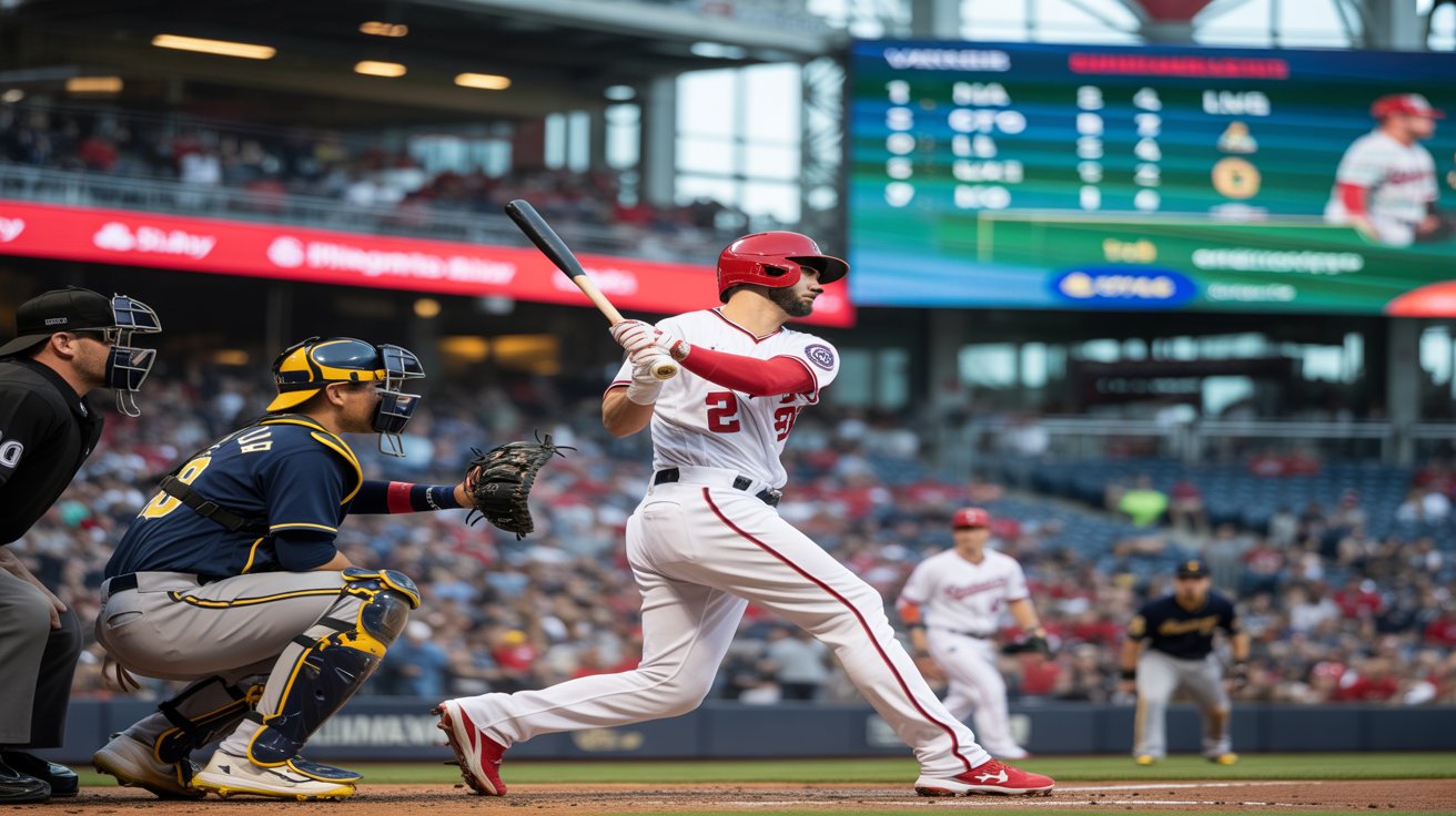 washington nationals vs milwaukee brewers match player stats