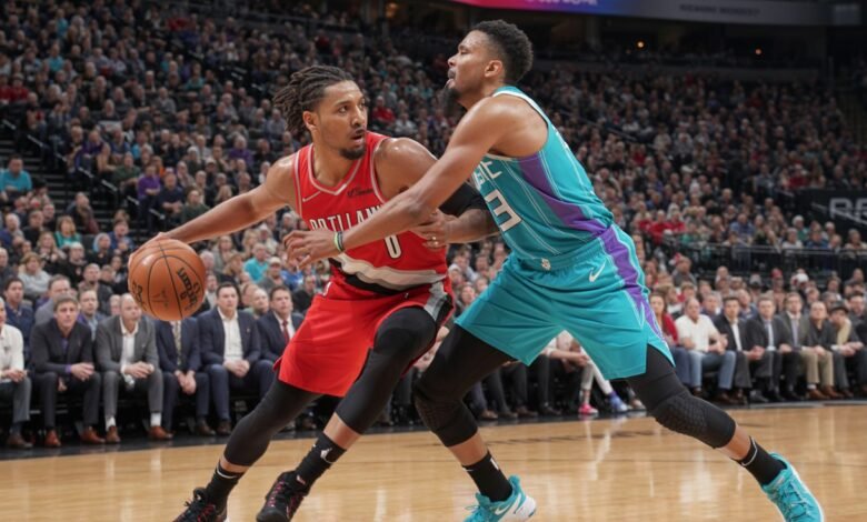 portland trail blazers vs charlotte hornets match player stats