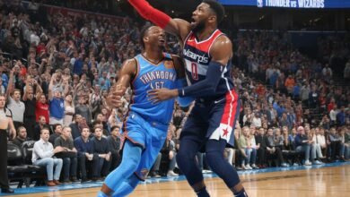 okc thunder vs washington wizards match player stats