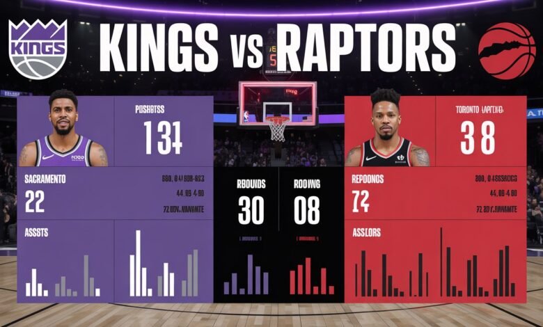 sacramento kings vs toronto raptors match player stats