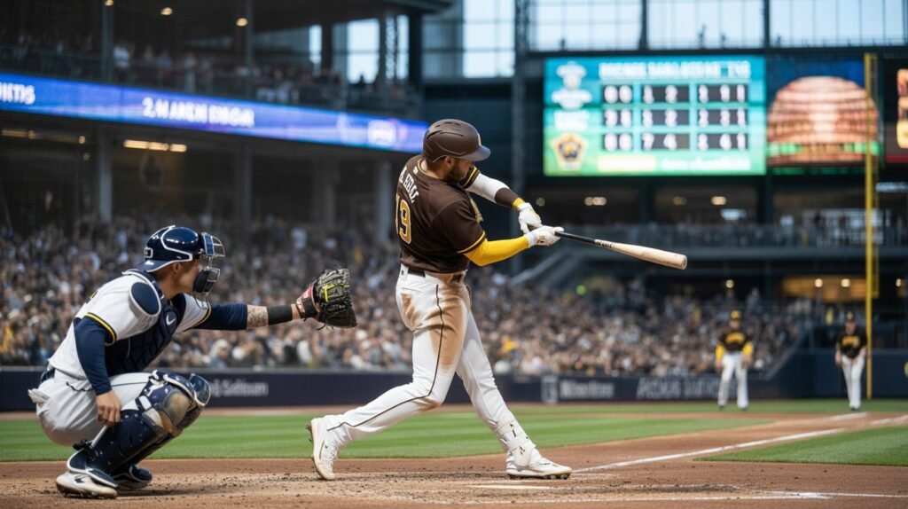 padres vs milwaukee brewers match player stats