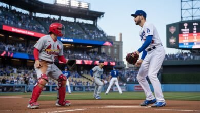 st. louis cardinals vs dodgers match player stats