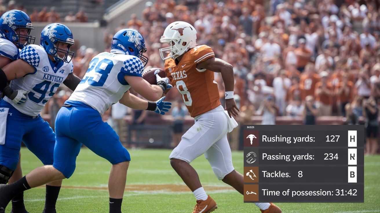 uk football vs texas longhorns football match player stats