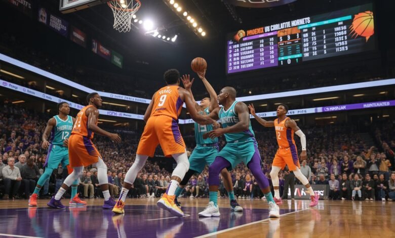 phoenix suns vs charlotte hornets match player stats