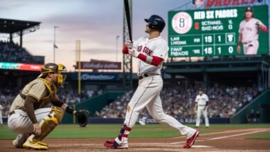 red sox vs padres match player stats