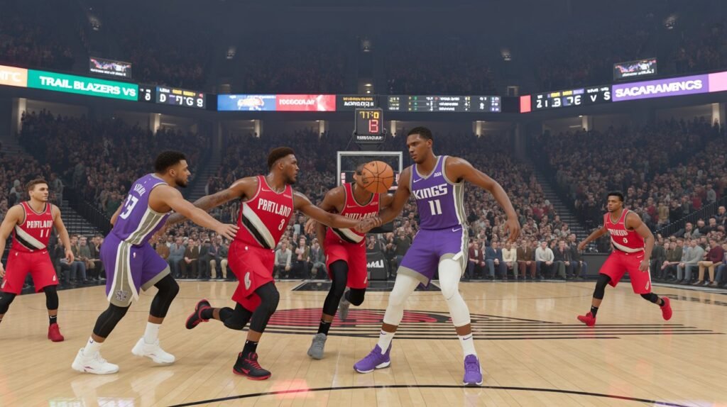 portland trail blazers vs sacramento kings match player stats