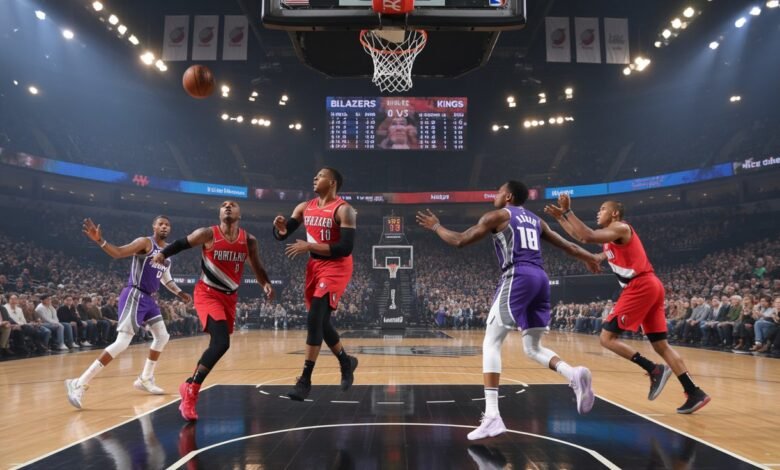 portland trail blazers vs sacramento kings match player stats