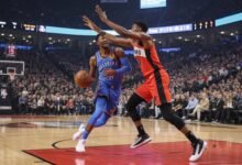 okc thunder vs toronto raptors match player stats