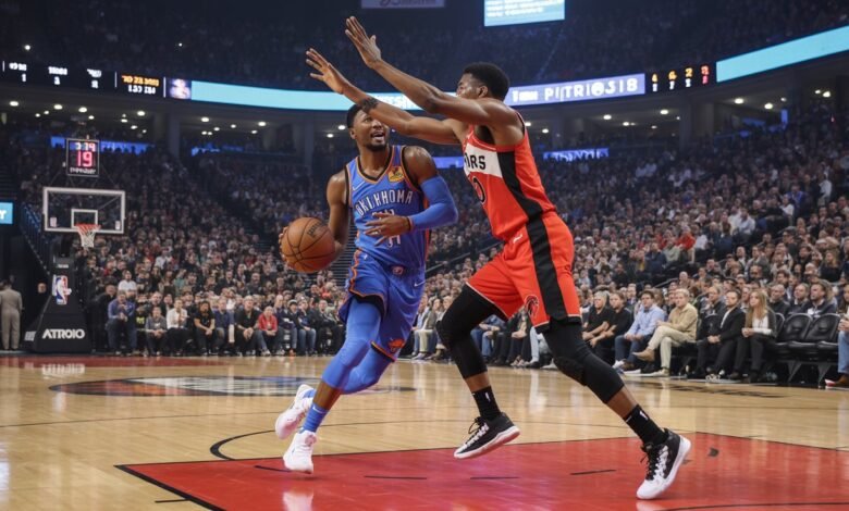 okc thunder vs toronto raptors match player stats