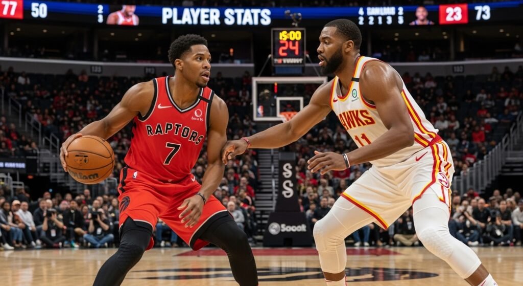 atlanta hawks vs toronto raptors match player stats