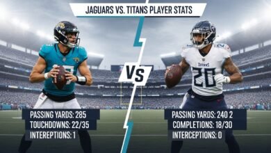 jacksonville jaguars vs tennessee titans match player stats