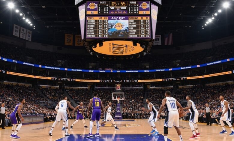 lakers vs orlando magic match player stats