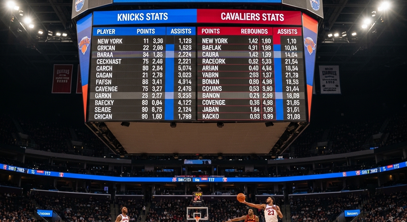 knicks vs cleveland cavaliers match player stats