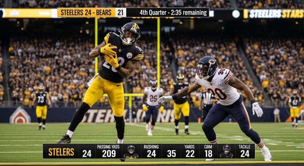 pittsburgh steelers vs chicago bears match player stats