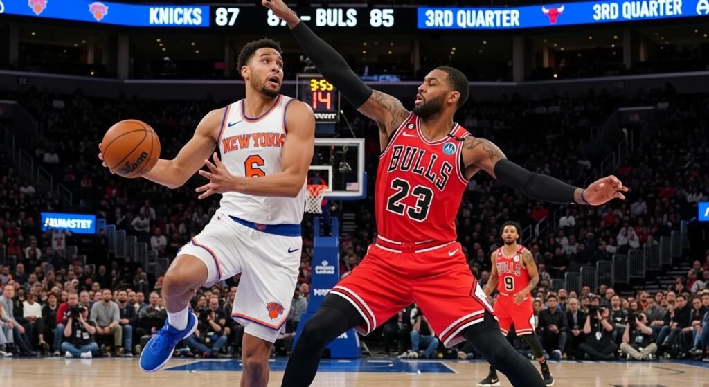 knicks vs chicago bulls match player stats