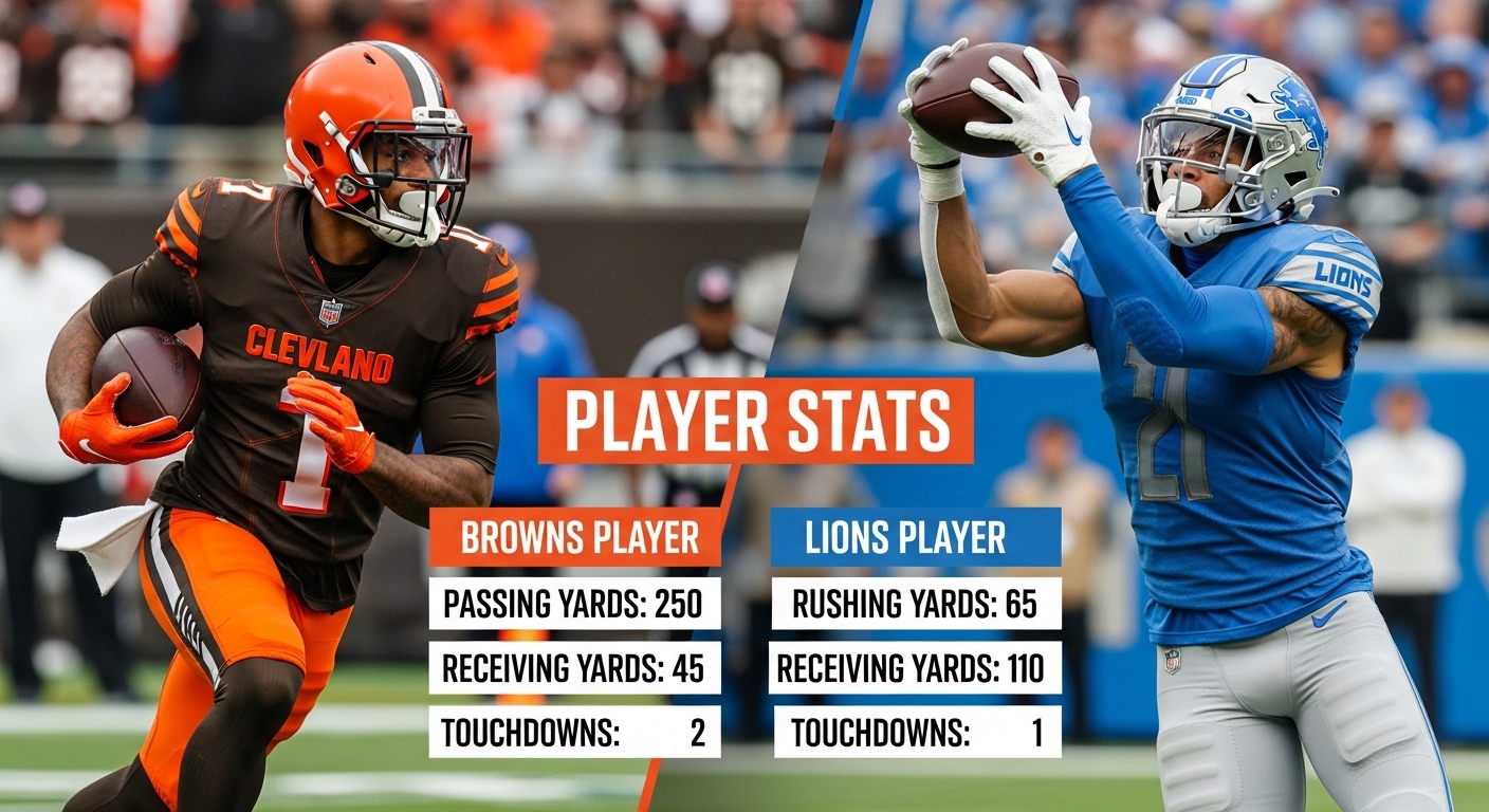 cleveland browns vs detroit lions match player stats