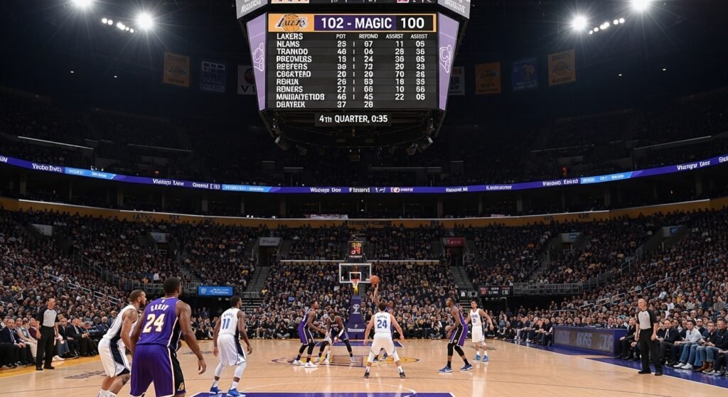 lakers vs orlando magic match player stats