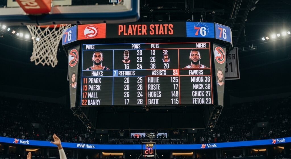 atlanta hawks vs toronto raptors match player stats