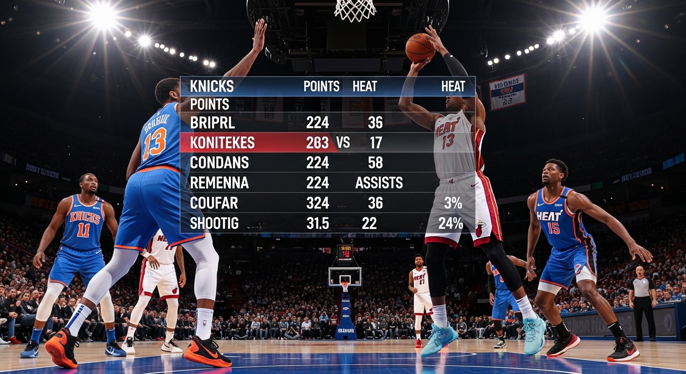 knicks vs miami heat match player stats