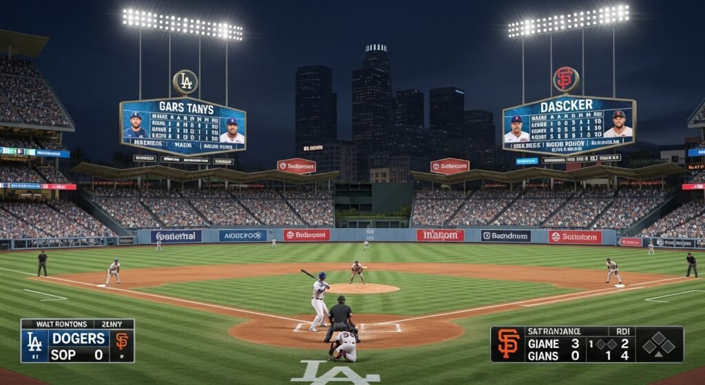 dodgers vs san francisco giants match player stats