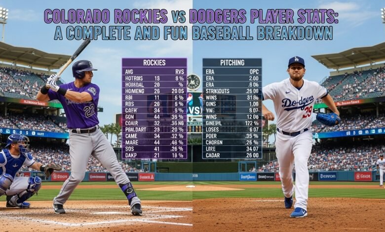 colorado rockies vs dodgers match player stats