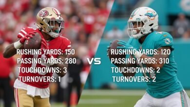 49ers vs miami dolphins match player stats