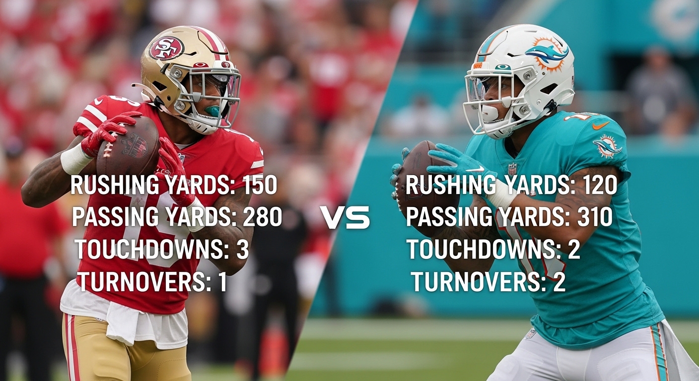 49ers vs miami dolphins match player stats