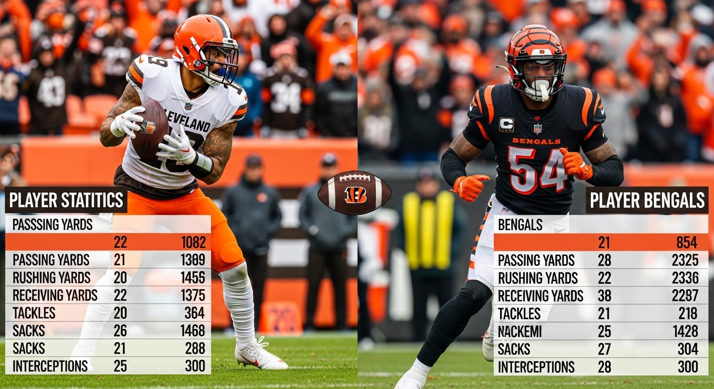 cleveland browns vs bengals match player stats