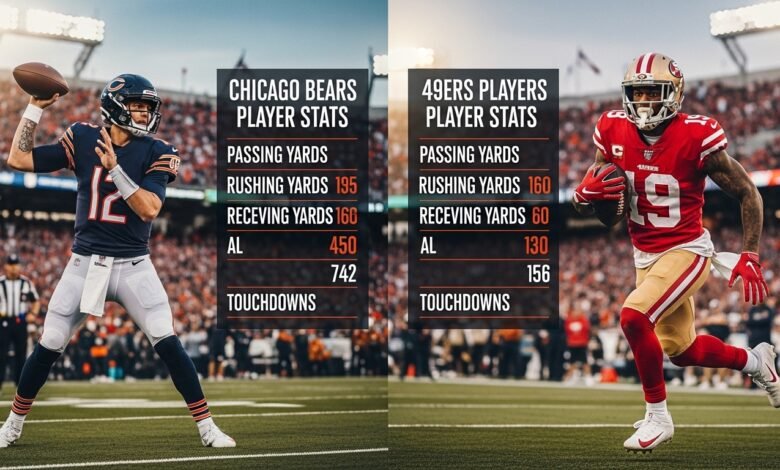 chicago bears vs 49ers match player stats