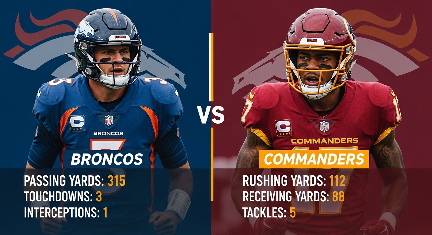 denver broncos vs washington commanders match player stats