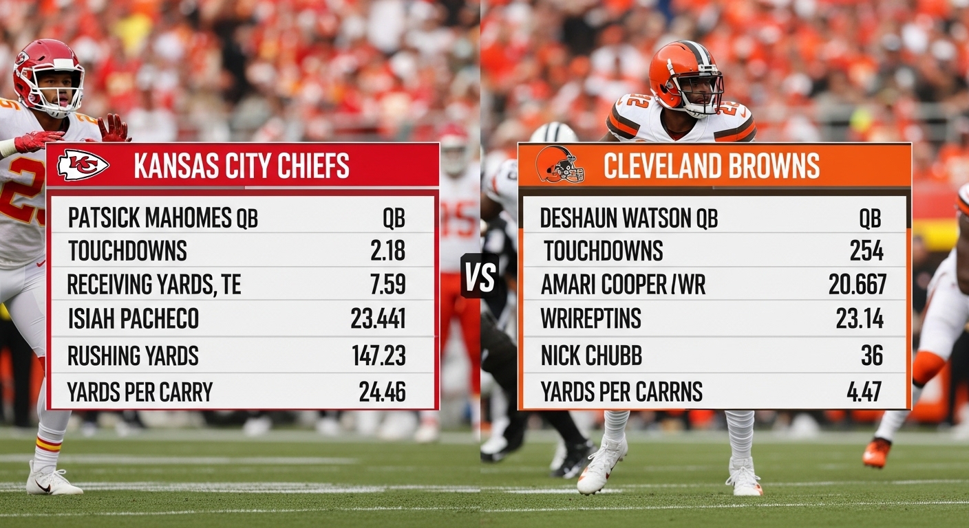 kansas city chiefs vs cleveland browns match player stats